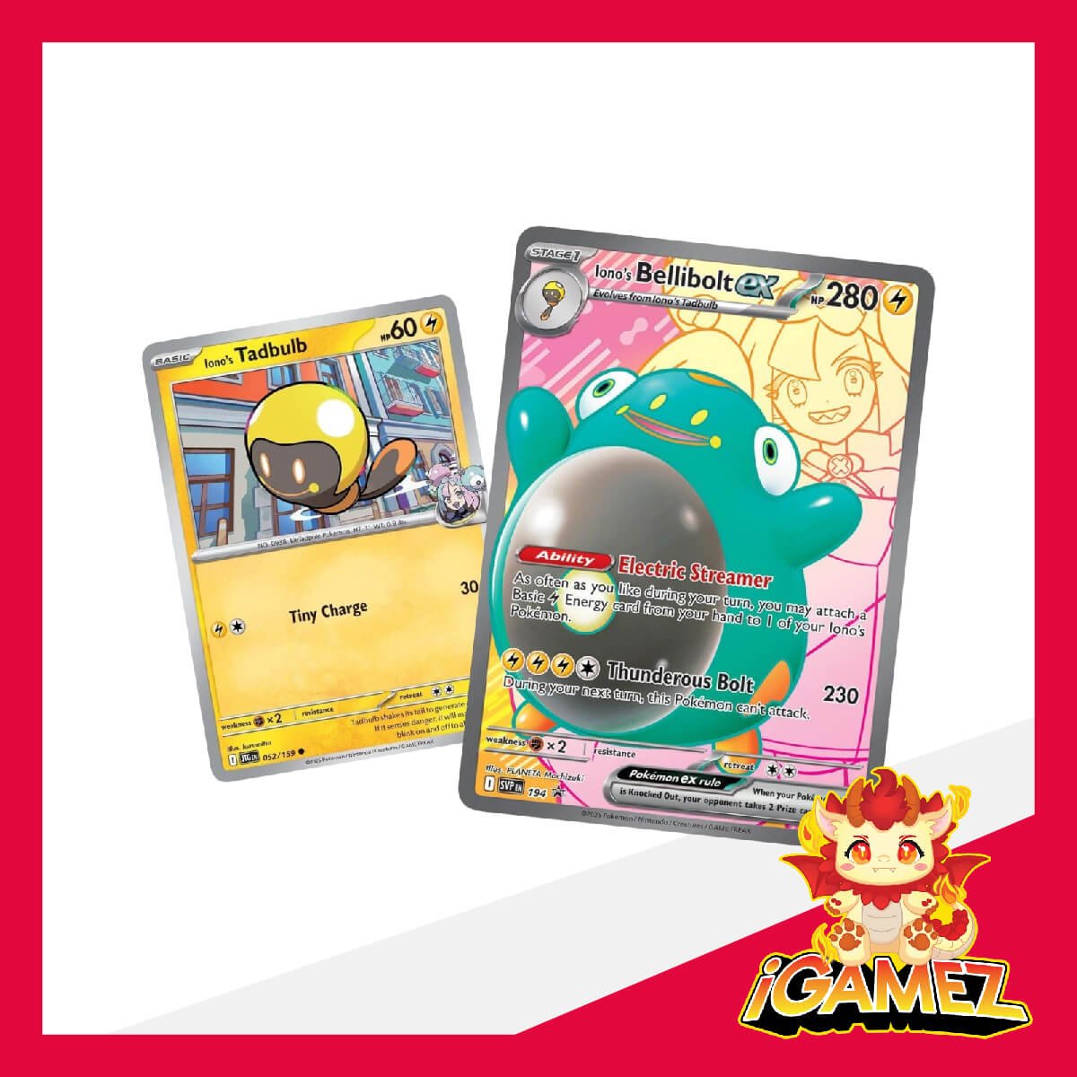 Get your Iono’s Bellibolt ex Premium Collection Box now at iGamez