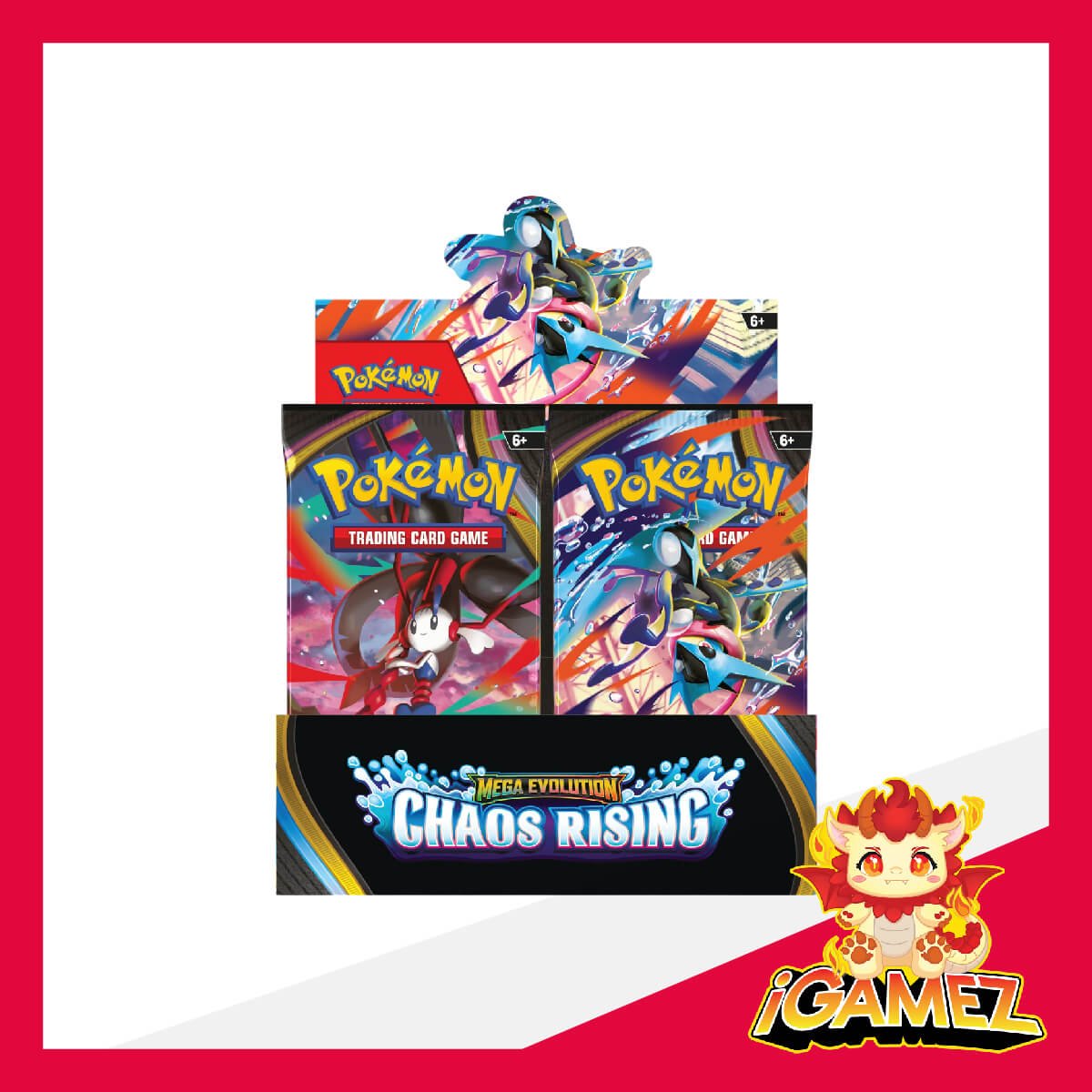 Get your Pokémon ME04 Chaos Rising products now at iGamez in Kulim. Shop authentic booster boxes, sleeve packs, and checklane blisters with fast nationwide shipping across Malaysia.