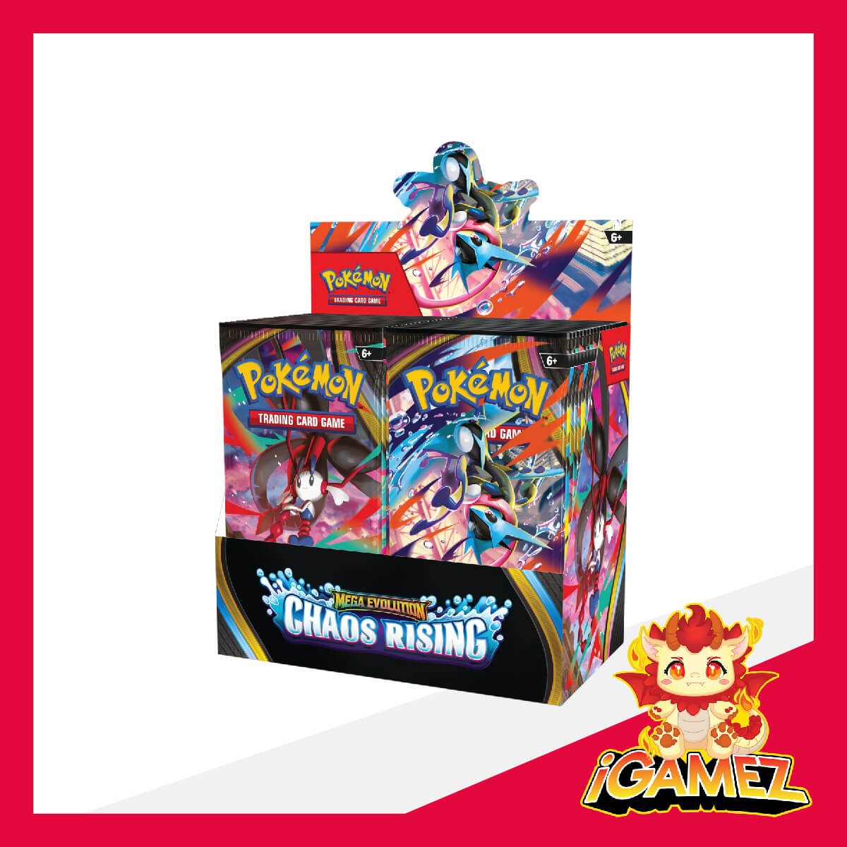 Get your Pokémon ME04 Chaos Rising products now at iGamez in Kulim. Shop authentic booster boxes, sleeve packs, and checklane blisters with fast nationwide shipping across Malaysia.