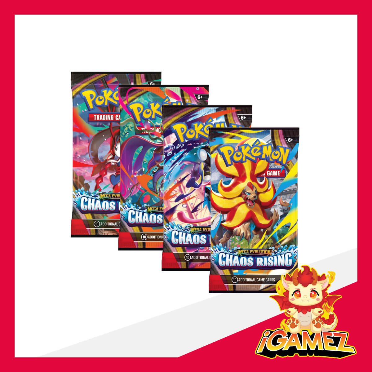 Get your Pokémon ME04 Chaos Rising products now at iGamez in Kulim. Shop authentic booster boxes, sleeve packs, and checklane blisters with fast nationwide shipping across Malaysia.