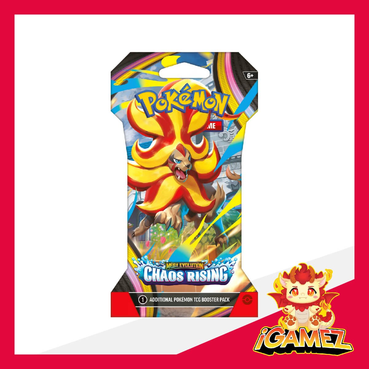 Get your Pokémon ME04 Chaos Rising Sleeved Booster Pack (10 Cards) now at iGamez in Kulim. Shop authentic booster boxes, sleeve packs, and checklane blisters with fast nationwide shipping across Malaysia.
