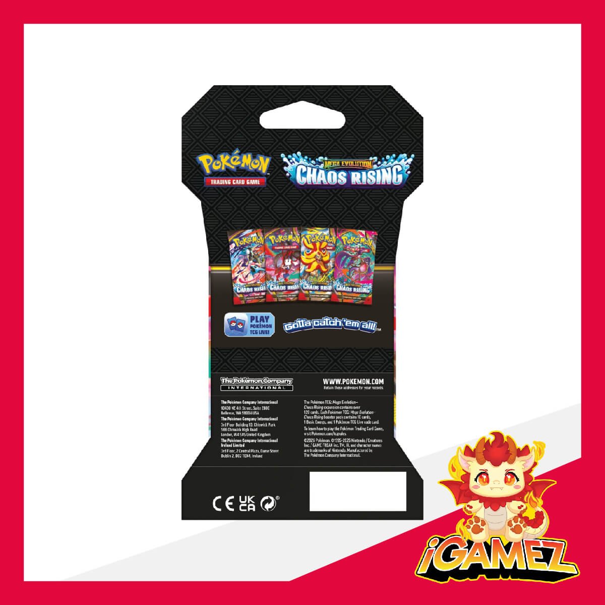 Get your Pokémon ME04 Chaos Rising Sleeved Booster Pack (10 Cards) now at iGamez in Kulim. Shop authentic booster boxes, sleeve packs, and checklane blisters with fast nationwide shipping across Malaysia.