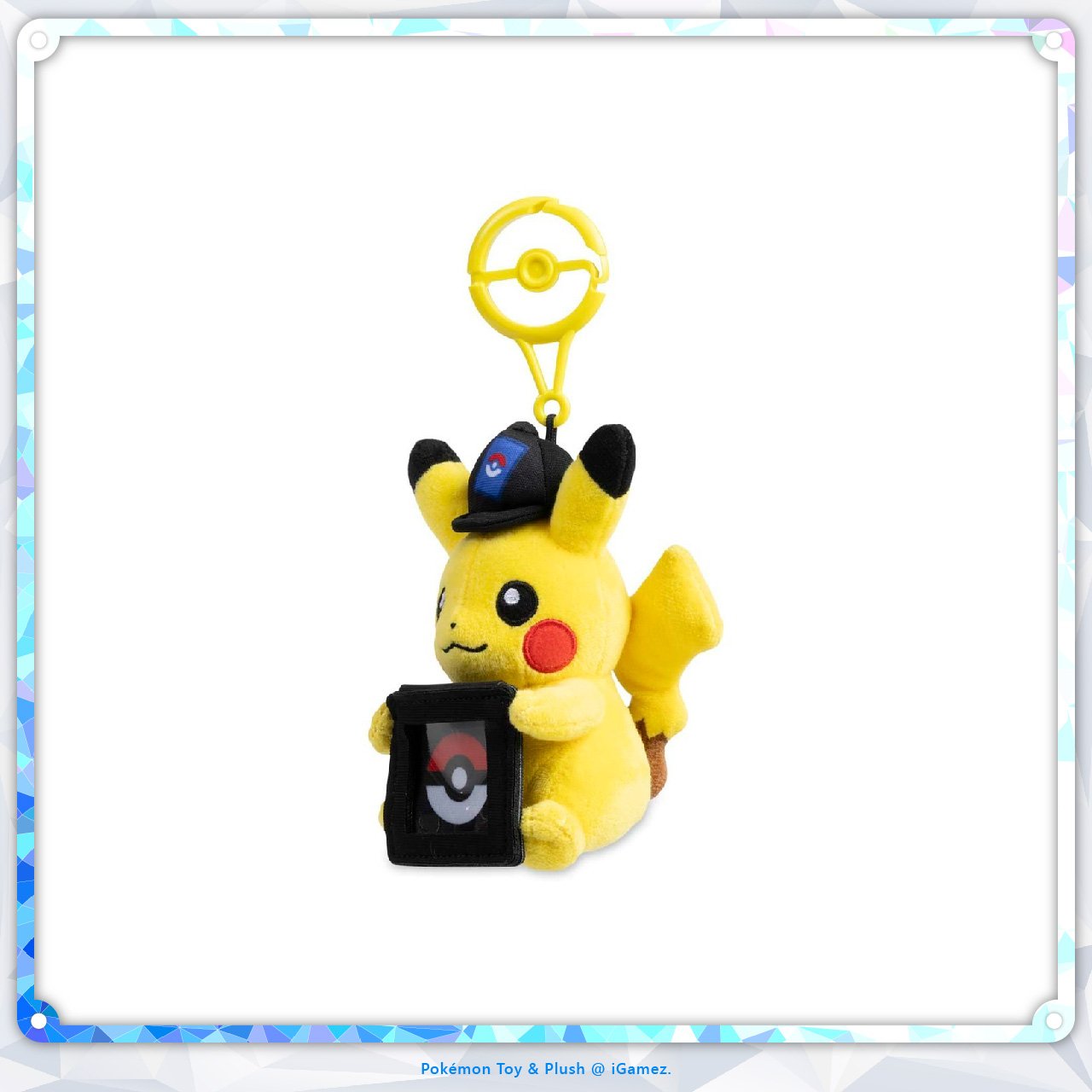 Display, collect, and carry your favorite Pokémon TCG coin with the Pikachu Coin-Display Plush Key Chain. An adorable Pokémon Center exclusive for trainers and collectors alike.