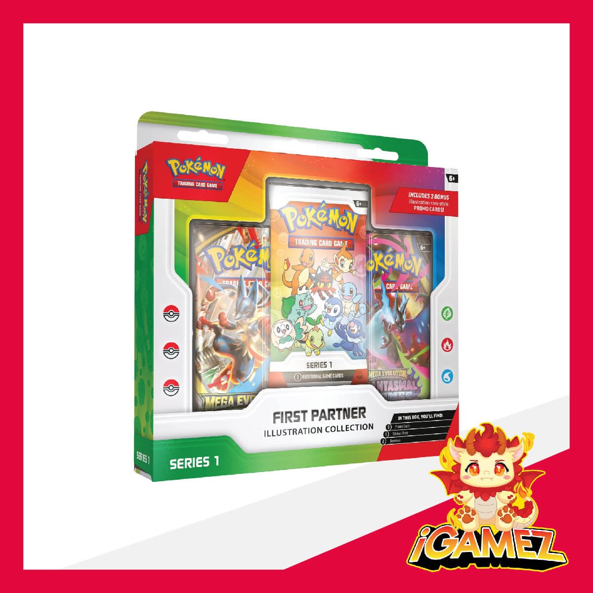 Get your Pokémon First Partner Illustration Collection - Series 1 now at iGamez in Kulim. Shop authentic booster boxes, sleeve packs, and checklane blisters with fast nationwide shipping across Malaysia.