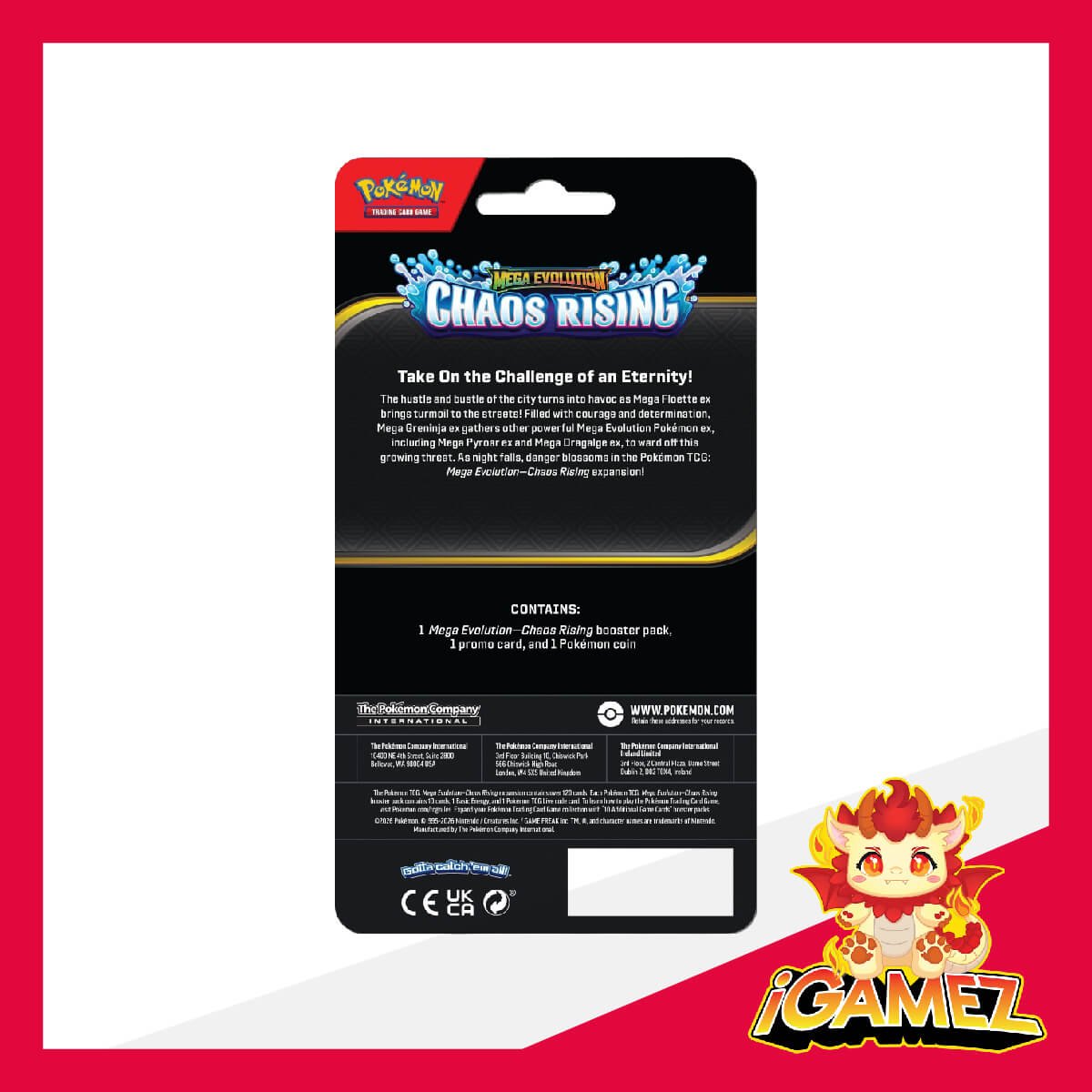 Get your Pokémon ME04 Chaos Rising Checklane Blister now at iGamez in Kulim. Shop authentic booster boxes, sleeve packs, and checklane blisters with fast nationwide shipping across Malaysia.