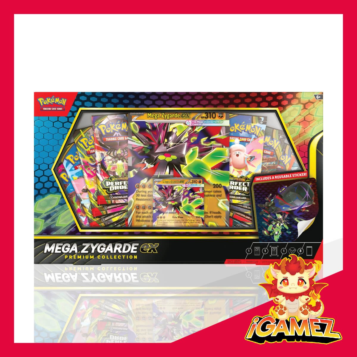 Get your Pokémon Mega Zygarde ex Premium Collection now at iGamez in Kulim. Shop authentic booster boxes, sleeve packs, and checklane blisters with fast nationwide shipping across Malaysia.