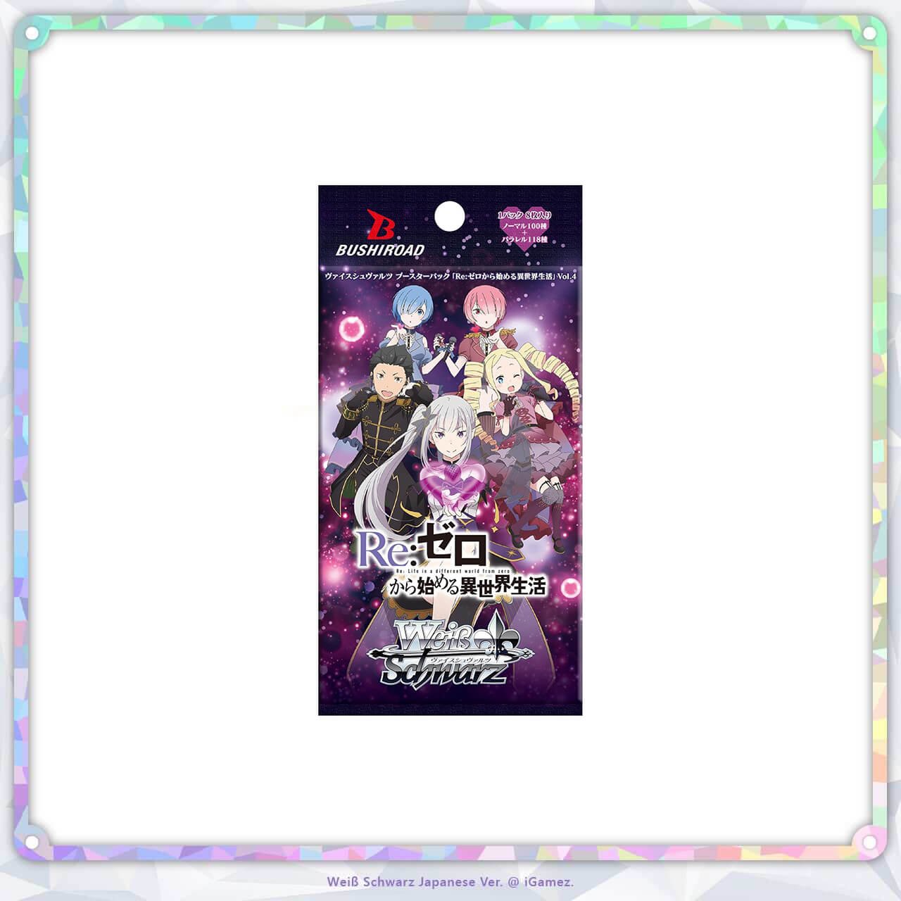 Get your Weiss Schwarz − Re:Zero Starting Life in Another World Vol.4 Booster Box now at iGamez