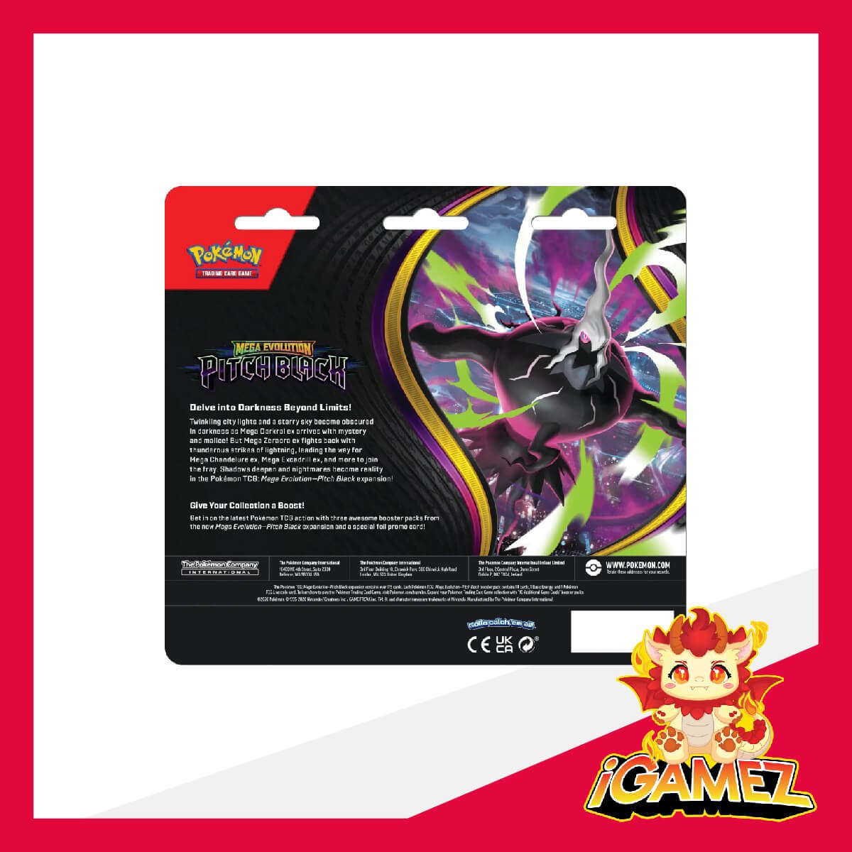 Get your Pokémon ME05 Pitch Black 3 Packs Blister now at iGamez in Kulim. Shop authentic booster boxes, sleeve packs, and checklane blisters with fast nationwide shipping across Malaysia.