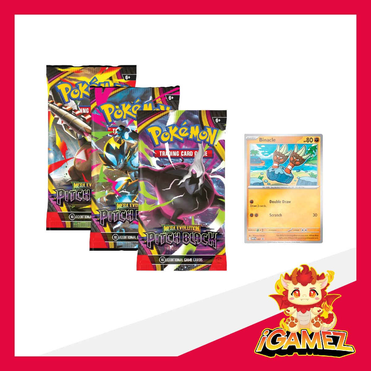 Get your Pokémon ME05 Pitch Black 3 Packs Blister now at iGamez in Kulim. Shop authentic booster boxes, sleeve packs, and checklane blisters with fast nationwide shipping across Malaysia.
