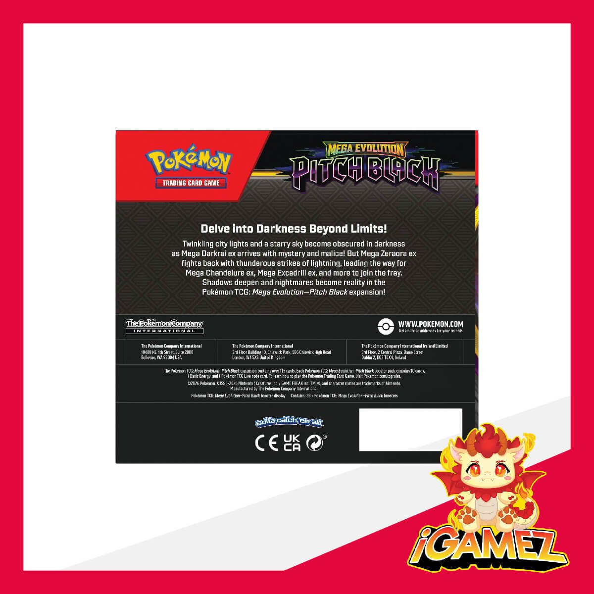 Get your Pokémon ME05 Pitch Black Booster Box now at iGamez in Kulim. Shop authentic booster boxes, sleeve packs, and checklane blisters with fast nationwide shipping across Malaysia.