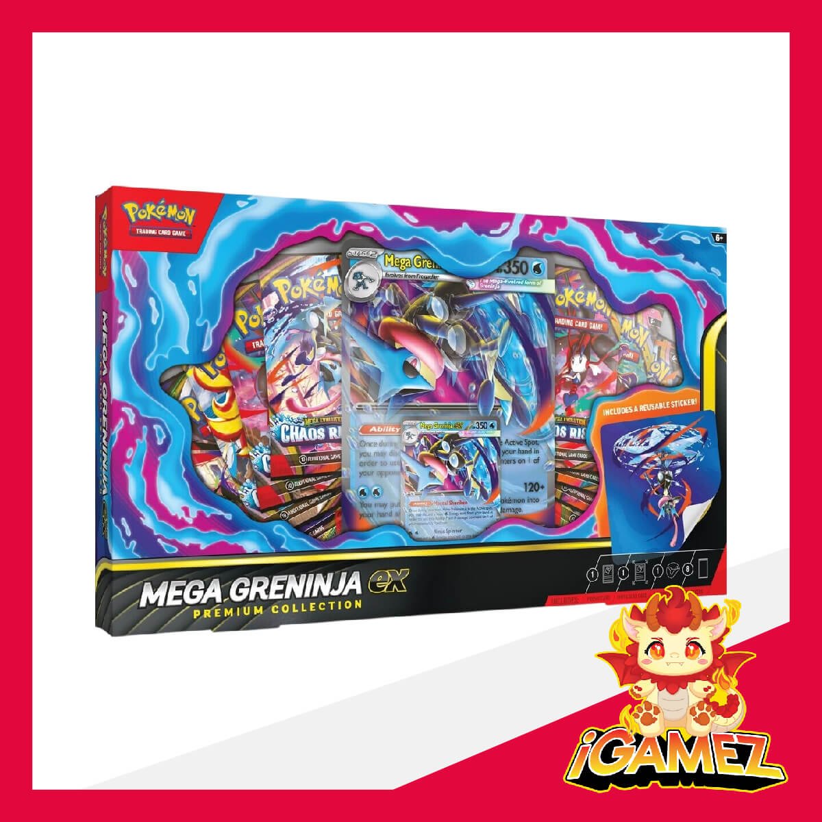 Get your Pokémon Mega Greninja ex Premium Collection now at iGamez in Kulim. Shop authentic booster boxes, sleeve packs, and checklane blisters with fast nationwide shipping across Malaysia.