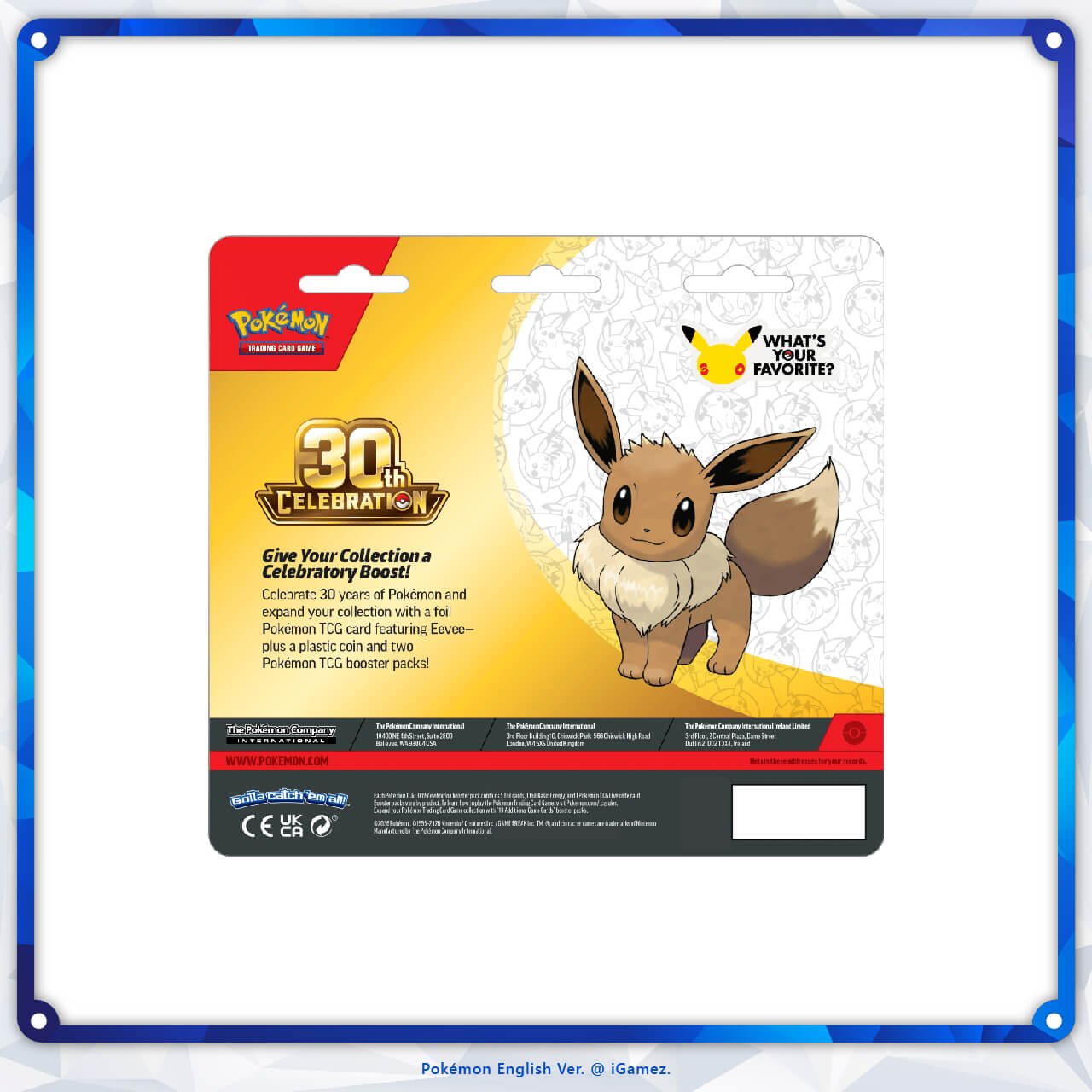 Pokémon TCG: 30th Celebration 2-Pack Blister at iGamez in Kulim, Malaysia. Shop authentic booster boxes, sleeve packs, and checklane blisters with fast nationwide shipping across Malaysia.